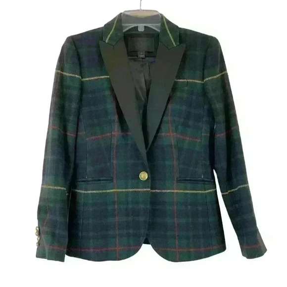 J. Crew Collection blazer Christmas style Campbell Blazer in Tartan size xs 2 - Picture 4 of 17